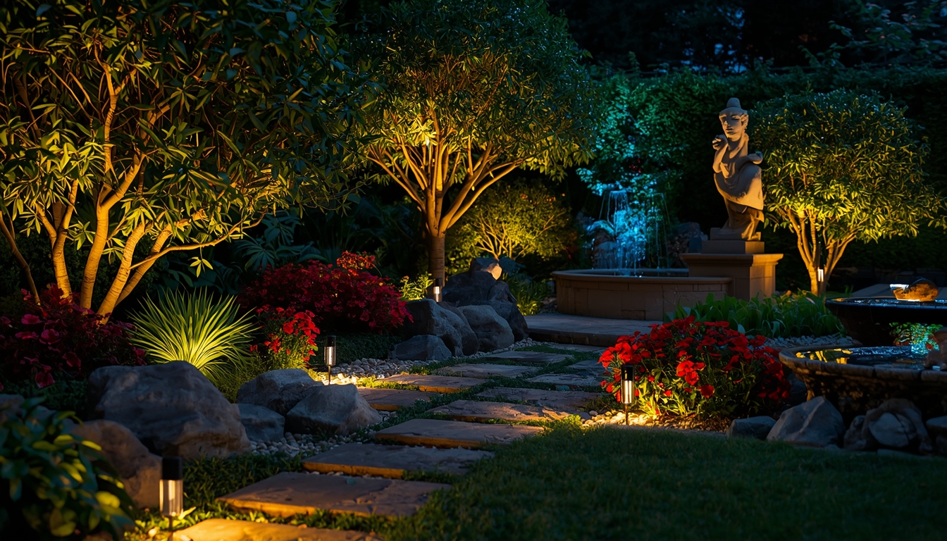 LED garden lighting system